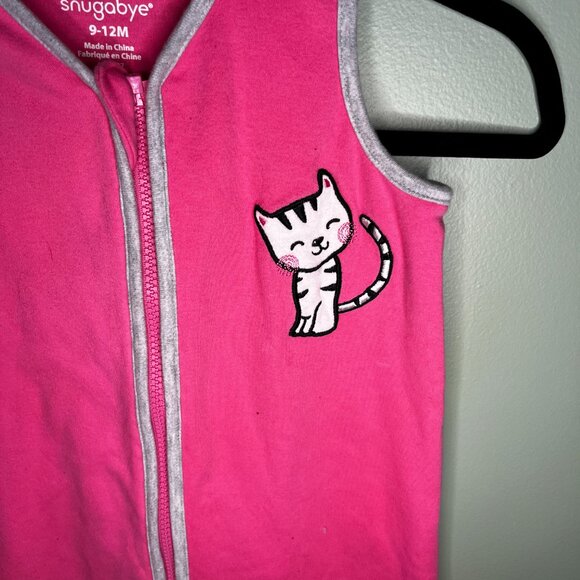 2 pack Snugabye Sleep Sacks 9-12 months Pink Kitty Cats - Picture 2 of 4